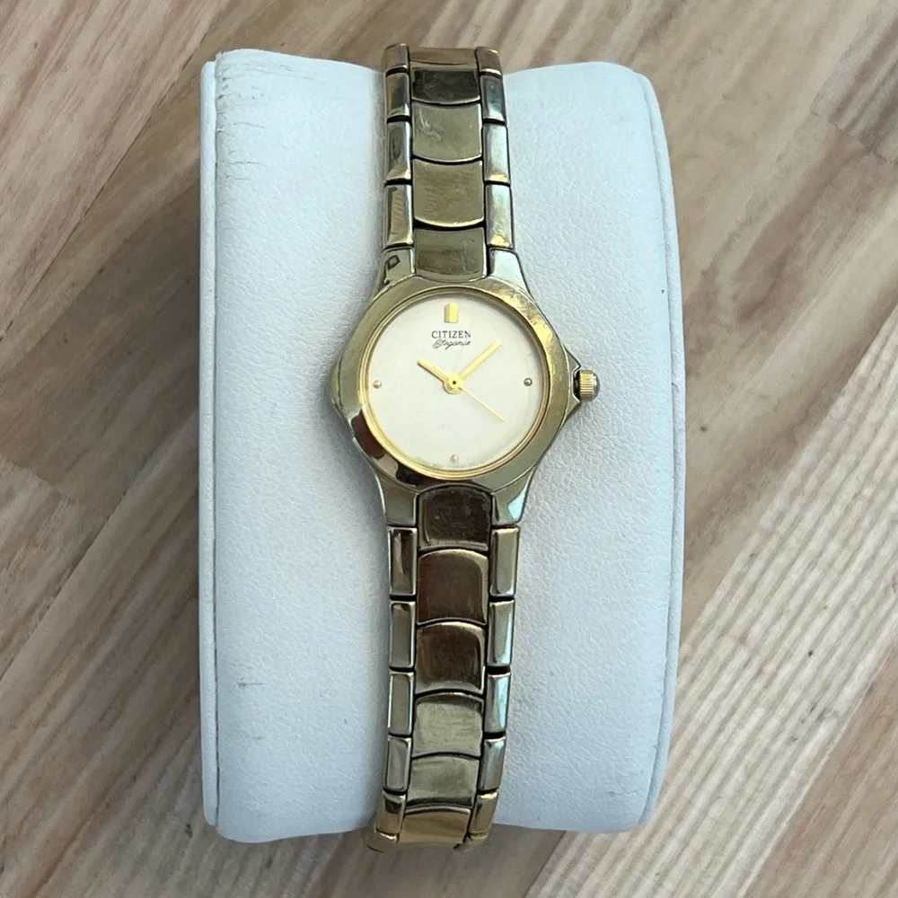 Citizen Elegance Ladies Watch Gold Tone Bracelet, Dial, Hands Hidden Clasp
